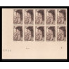 France N°738 sarah Bernhardt bloc 10 Non dentelé ** MNH (Imperf) cote maury 1000.00 euros