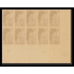 France N°738 sarah Bernhardt bloc 10 Non dentelé ** MNH (Imperf) cote maury 1000.00 euros