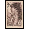 France N°738 sarah Bernhardt Non dentelé ** MNH (Imperf) cote maury 100 euros