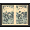 France N°740 Croisade de l'air pur - enfants child Non dentelé imperf ** MNH paire cote maury 120 euros