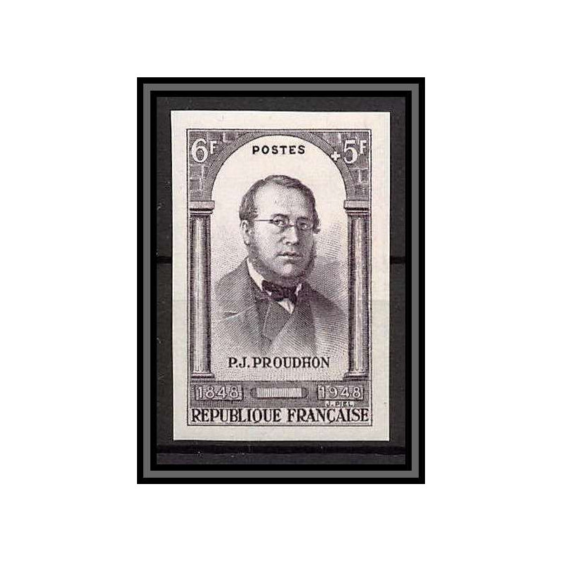 France N°799 révolution francaise. Proudhon Essai (trial color proof) Non dentelé imperf * MH