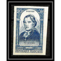 France N°802 révolution francaise Mgr Affre Essai (trial color proof) Non dentelé imperf ** MNH