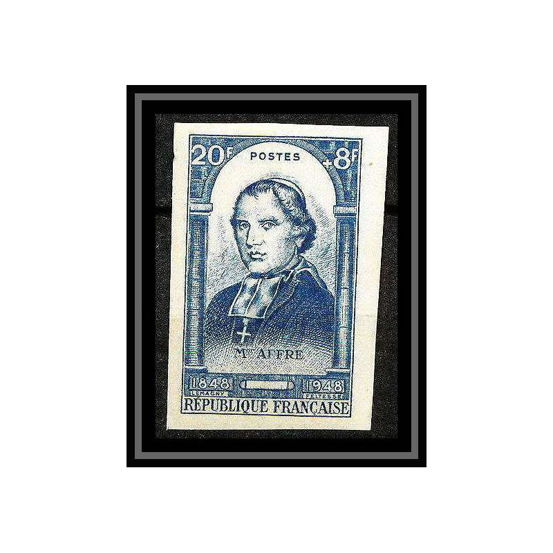 France N°802 révolution francaise Mgr Affre Essai (trial color proof) Non dentelé imperf ** MNH
