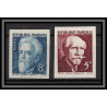 France N°820/821 paul Langevin Jean Perrin physique chimie (physic) Non dentelé ** MNH (Imperf) cote maury 55 EUROS