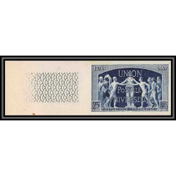 France N°852 upu 1949 cote 200 Essai proof Non dentelé imperf ** mnh bleu cote maury 260 euros