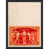 France N°852 upu 1949 cote 200 Essai proof Non dentelé imperf ** mnh orange cote maury 260 euros