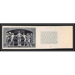 France N°852 upu 1949 cote 200 Essai proof Non dentelé imperf gris bleu cote maury 260 euros