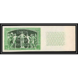 France N°852 upu 1949 cote 200 Essai proof Non dentelé imperf vert cote maury 260 euros