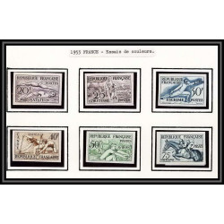 France N°960/965 jeux olympiques (olympic games) d'Helsinki 1952 Essai trial color proof Non dentelé imperf ** MNH