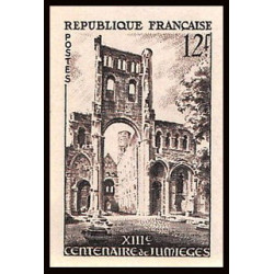 France N°985 abbaye de Jumièges Non dentelé ** MNH (Imperf)