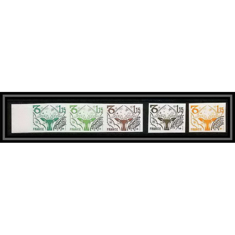 France préoblitere PREO N°152 capricorne signe du zodiaque zodiac sign lot de 5 Essai proof) Non dentelé (imperf **