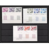 France préoblitere PREO N°154/157 signe zodiaque zodiac sign 3 bandes de 9 Essai (trial color proof Non dentelé imperf *