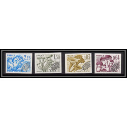 France préoblitere PREO N°158/161 Champignons mushroom funghi Non dentelé ** MNH Imperf essais essai 1979