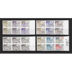 France préoblitere PREO N°174/177 monument chateau castle Non dentelé ** MNH (Imperf) essai proof paire lot 24 timbres