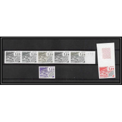 France préoblitere PREO N°175 fort de salses castle lot de 6 Essai (trial proof) + Non dentelé imperf ** 1982