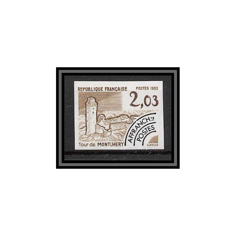 France préoblitere PREO N°176 monument Montlhery (Essonne) chateau castle Non dentelé ** MNH (Imperf) essai proof 