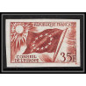France Service N°20 conseil de l'europe europa drapeau flag brun Essai color proof Non dentelé imperf ** MNH