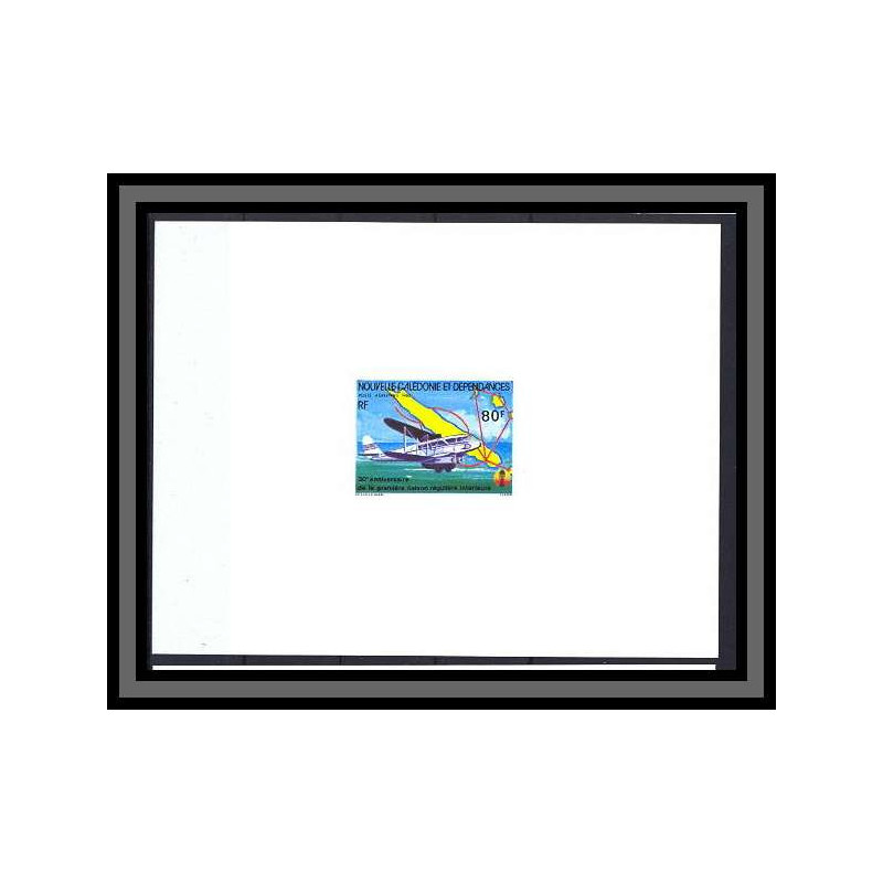 Nouvelle calédonie épreuve de luxe / deluxe proof poste aérienne N° 247 avion (plane) biplan liaison régulière 