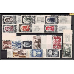 1950 année complète neufs ** cote 105 euros PARFAIT état tous bord de feuilles
