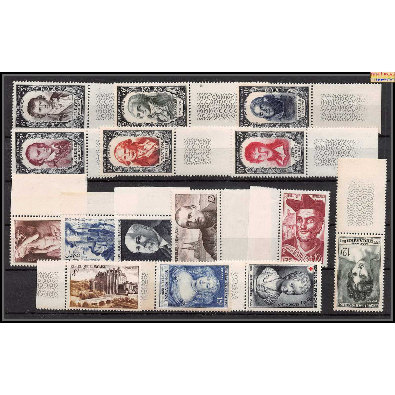 1950 année complète neufs ** cote 105 euros PARFAIT état tous bord de feuilles