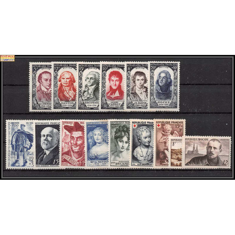 1950 année complète neufs ** cote 105 euros PARFAIT état TTB