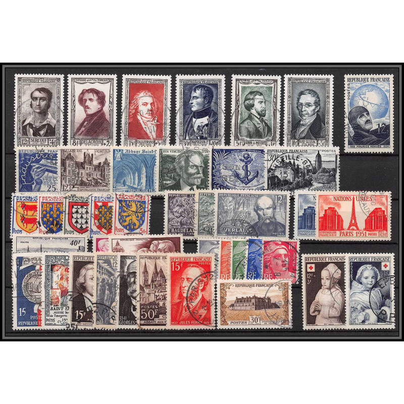 1951 année complète oblitéré très belle qualité cote 99 euros