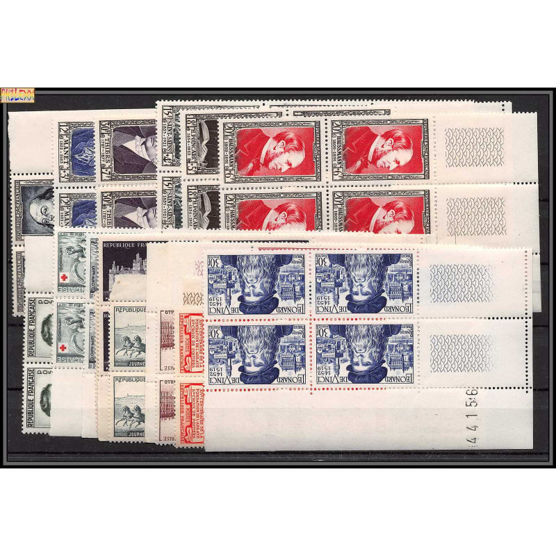 1952 année complète neufs ** cote 460 euros PARFAIT état TTB BLOC 4 de vinci da vinci..