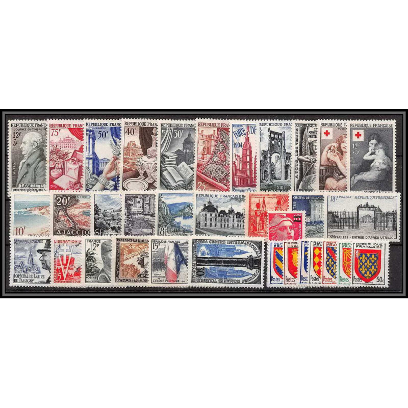 1954 année neufs ** cote 135 euros PARFAIT état sauf célébrités 989/994
