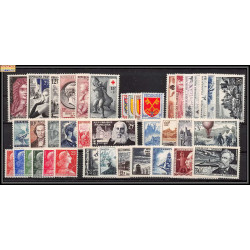 1955 année complète neufs ** cote 98 euros PARFAIT état TTB sauf célébrité 1027/1032