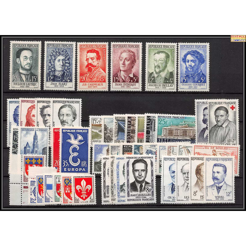 1958 année complète neufs ** cote 63 euros PARFAIT état TTB