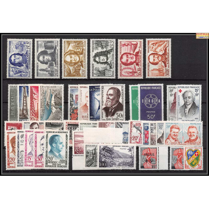 1959 année complète neufs ** cote 79 euros PARFAIT état TTB