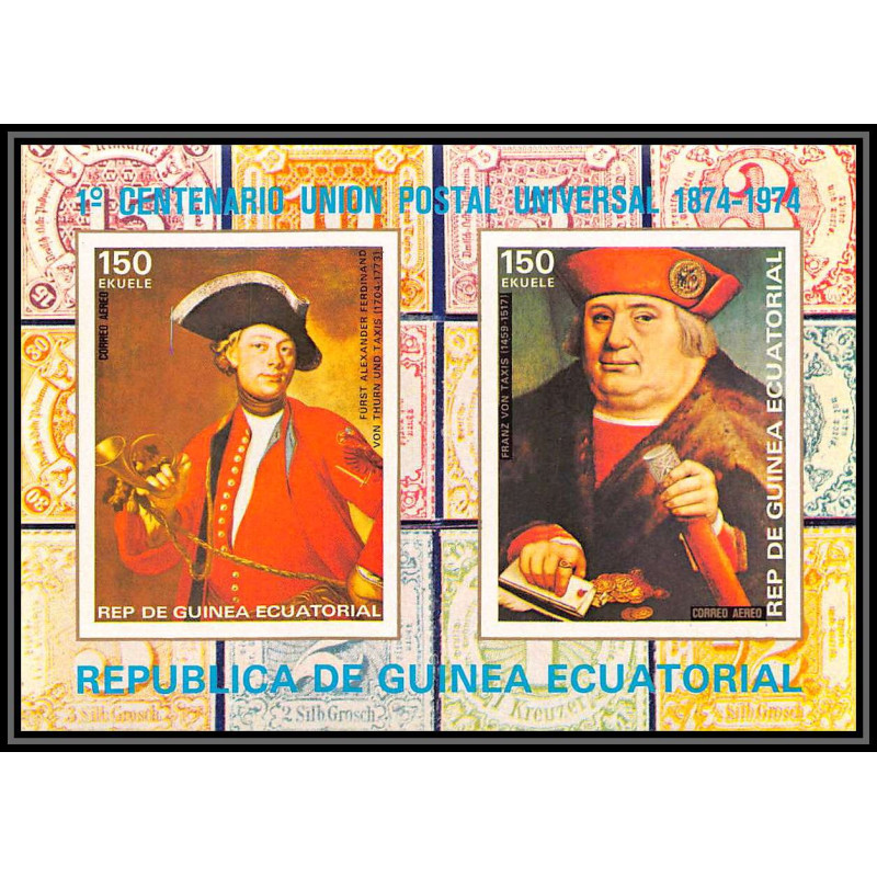 60029 Mi N°110 upu usa MNH Guinée équatoriale guinea Non dentelé imperf 1974