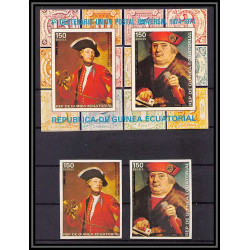 60029a Mi N°110 upu usa + timbres MNH Guinée équatoriale guinea Non dentelé imperf 1974