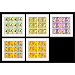 60033 Mi N°509/513 Football soccer germany wold cup 1974 haute volta feuille complete (sheet) MNH