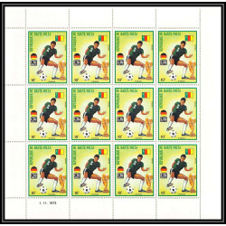60033 Mi N°509/513 Football soccer germany wold cup 1974 haute volta feuille complete (sheet) MNH
