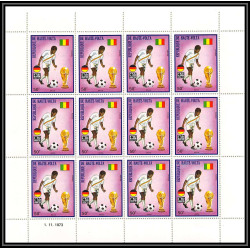 60033 Mi N°509/513 Football soccer germany wold cup 1974 haute volta feuille complete (sheet) MNH