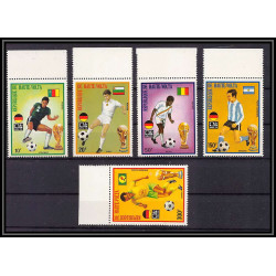 60033c Mi N°509/513 Football soccer germany wold cup 1974 haute volta MNH