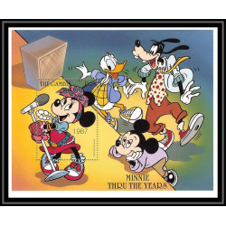 80023 Mi N°345 Gambie gambia minnie thru the years mickey donald goofy disney bloc (BF) neuf ** MNH 1997