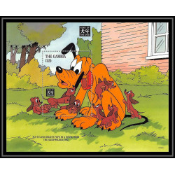 80028 Mi N°222 Gambie gambia dinah with pluto Chien (year of the dog) disney bloc (BF) neuf ** MNH 1994