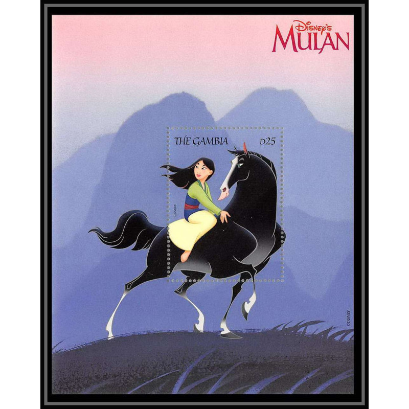 80031 Mi N°385 Gambie gambia mulan disney bloc (BF) neuf ** MNH 1998