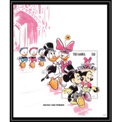 80033 Mi N°224 Gambie gambia Mickey and friends disney bloc (BF) neuf ** MNH 1994