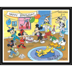 80039 Mi N°60 Gambie gambia Mickey thru the years disney bloc (BF) neuf ** MNH 1989