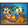 80256 Mi N°273 gambia gambie mickey mouse and pluto singing around the campfire disney toys disney bloc neuf ** MNH 1996