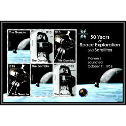 80537 Gambia gambie mi N°5955/5957 pioneer 50 years of space exploration ans satellites TB neuf ** MNH espace 2008