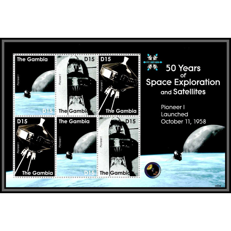 80537 Gambia gambie mi N°5955/5957 pioneer 50 years of space exploration ans satellites TB neuf ** MNH espace 2008