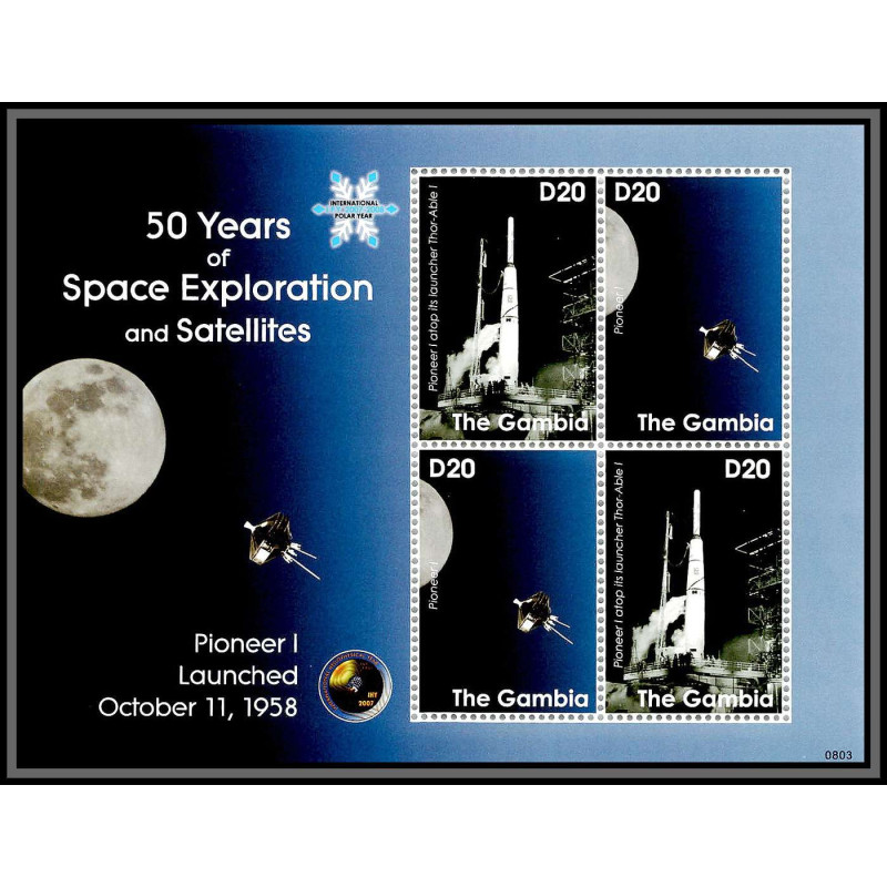 80538 Gambia gambie mi N°5955/5960 blocs 768/69 50 years of space exploration ans satellites TB neuf ** MNH espace 2008