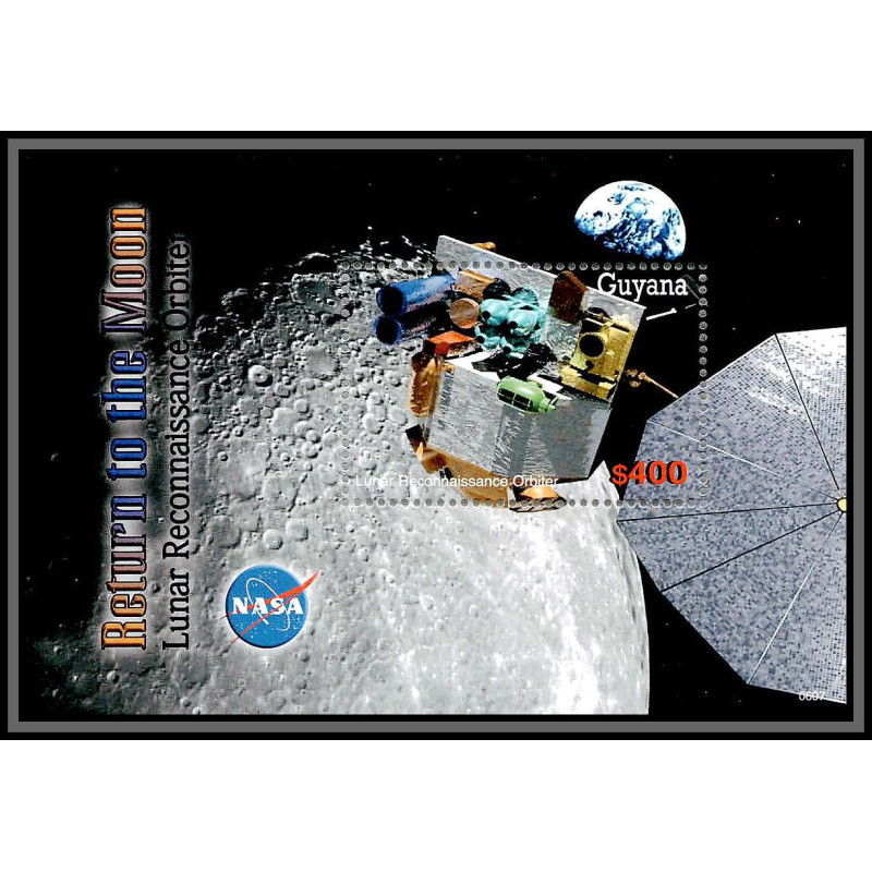 80545 Mi BL N°803 return to the moon Guyana guyane TB neuf ** MNH espace (space) 2006 