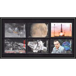 80548 mi N°7838/7844 bloc timbres BF 803 perfect set Moon landing Luna 9 Guyana guyane TB neuf ** MNH espace space 2006
