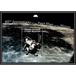 80552 mi 4530/4532 + BF 40th anniversary BF first man on the moon grenada carriacou TB neuf ** MNH espace space 2009