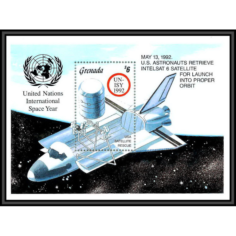 80559 MI N°322 grenada grenade TB neuf ** MNH espace International Space Year 1992 united nations intelsat 6 satellite